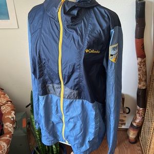 Columbia Grand Teton Wind Breaker lightweight jacket zip up with hood, 2 pockets